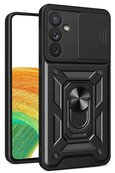 Newface Samsung Galaxy S24 FE Pars Lens Yüzüklü Silikon - Siyah resmi