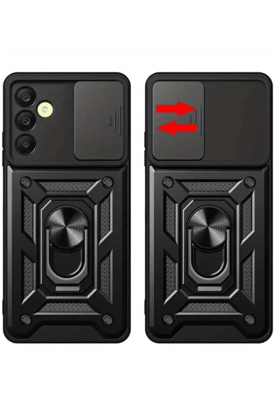 Newface Samsung Galaxy S24 FE Pars Lens Yüzüklü Silikon - Siyah resmi