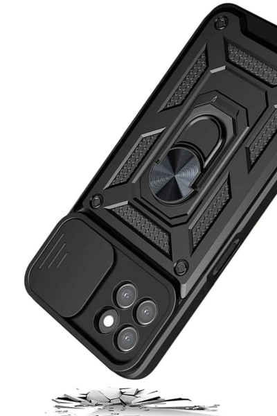 Newface Samsung Galaxy M15 Kılıf Pars Lens Yüzüklü Silikon - Siyah resmi