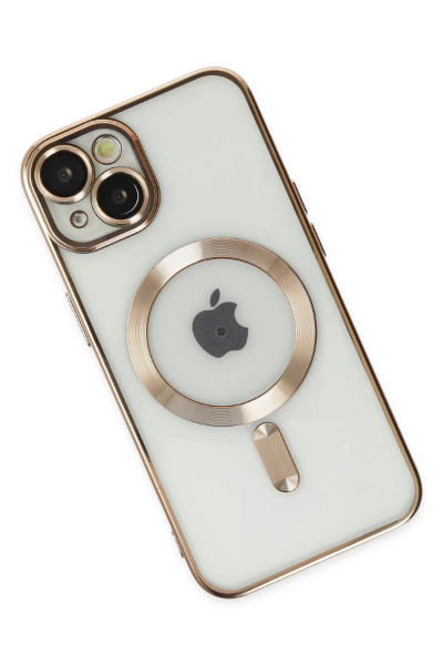 Newface iPhone 14 Plus Kılıf Kross Magneticsafe Kapak - Gold resmi