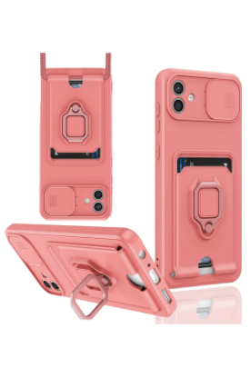 Newface Samsung Galaxy A06 Kılıf Zuma Kartvizitli Yüzüklü Silikon - Pembe resmi