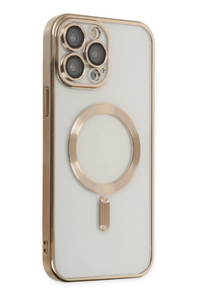 Newface iPhone 14 Pro Kılıf Kross Magneticsafe Kapak - Gold resmi