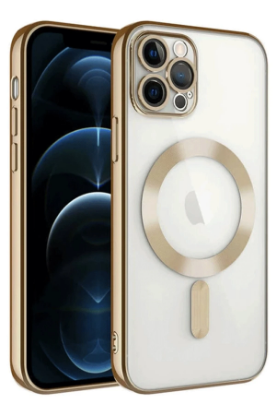 Newface iPhone 14 Pro Max Kılıf Kross Magneticsafe Kapak - Gold resmi