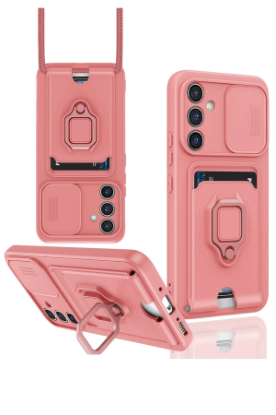 Newface Samsung Galaxy A36 Kılıf Zuma Kartvizitli Yüzüklü Silikon - Pembe resmi