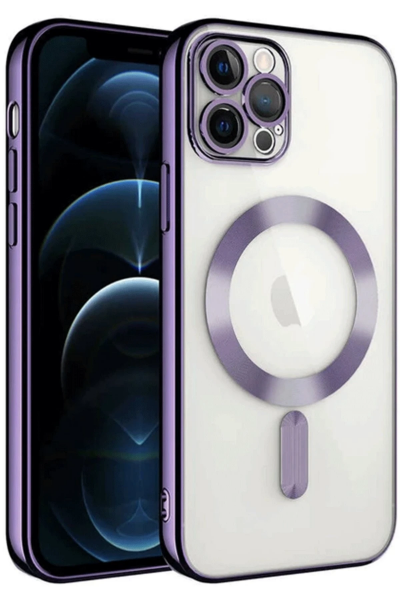 Newface iPhone 14 Pro Max Kılıf Kross Magneticsafe Kapak - Mor resmi