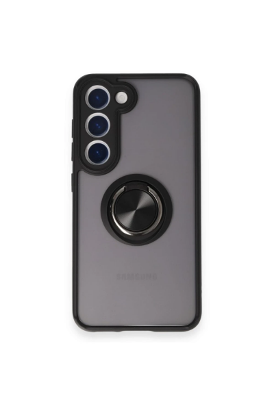 Newface Samsung Galaxy M15 Kılıf Montreal Yüzüklü Silikon Kapak - Siyah resmi