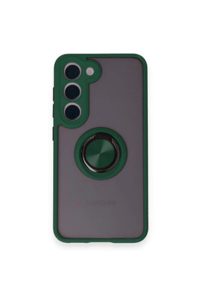 Newface Samsung Galaxy M15 Kılıf Montreal Yüzüklü Silikon Kapak - Yeşil resmi