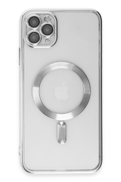 Newface iPhone 11 Pro Kılıf Kross Magneticsafe Kapak - Gümüş resmi