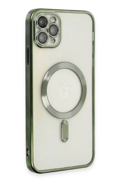 Newface iPhone 11 Pro Kılıf Kross Magneticsafe Kapak - Koyu Yeşil resmi