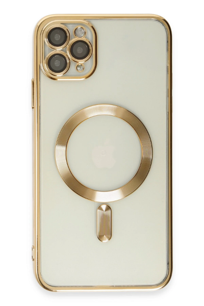 Newface iPhone 11 Pro Kılıf Kross Magneticsafe Kapak - Gold resmi