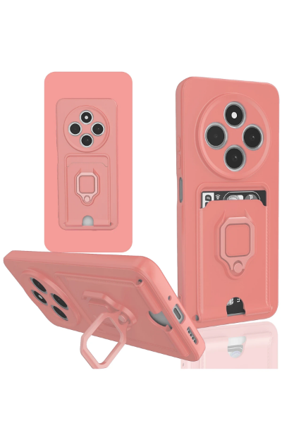 Newface Xiaomi Redmi 14C Kılıf Zuma Kartvizitli Yüzüklü Silikon - Pembe resmi
