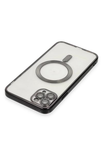 Newface iPhone 11 Pro Max Kılıf Kross Magneticsafe Kapak - Siyah resmi
