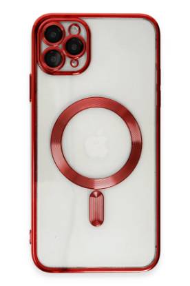 Newface iPhone 11 Pro Max Kılıf Kross Magneticsafe Kapak - Kırmızı resmi