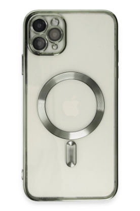 Newface iPhone 11 Pro Max Kılıf Kross Magneticsafe Kapak - Koyu Yeşil resmi