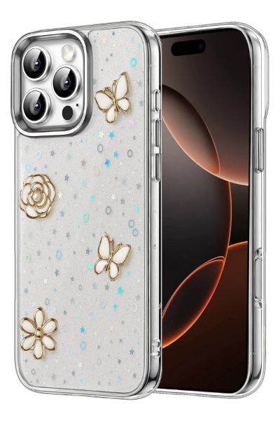 Newface Apple iPhone 16 Pro Fiyonk Desenli Kapak - Desen 10 resmi