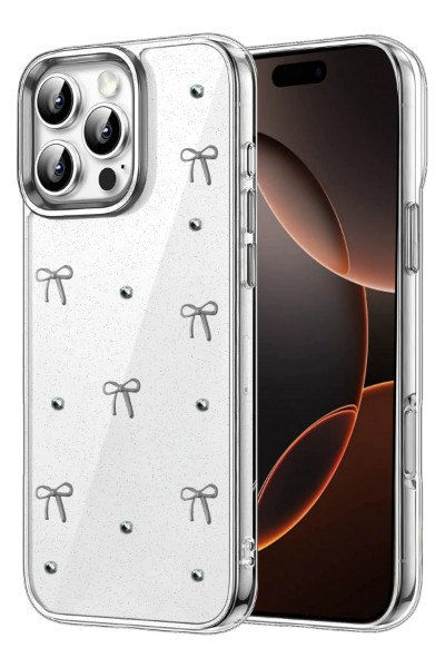 Newface Apple iPhone 16 Pro Max Fiyonk Desenli Kapak - Desen 1 resmi