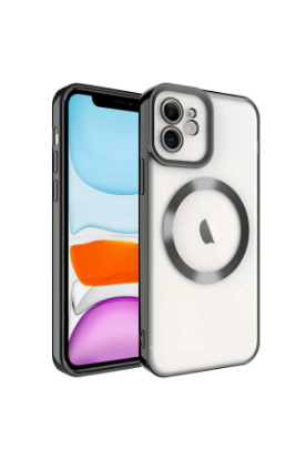 Newface iPhone 12 Kılıf Kross Magneticsafe Kapak - Siyah resmi