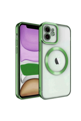 Newface iPhone 12 Kılıf Kross Magneticsafe Kapak - Koyu Yeşil resmi