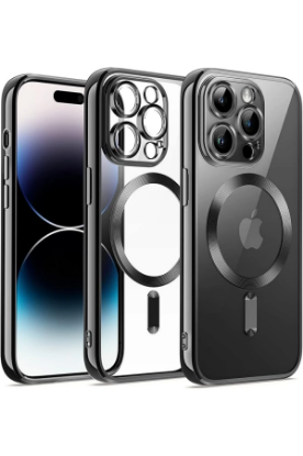 Newface iPhone 12 Pro Kılıf Kross Magneticsafe Kapak - Siyah resmi