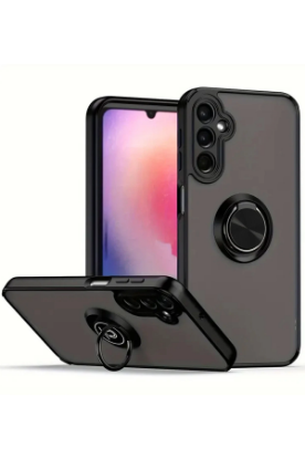 Newface Samsung Galaxy A26 Kılıf Montreal Yüzüklü Silikon Kapak - Siyah resmi