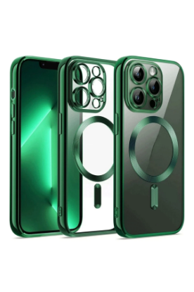 Newface iPhone 12 Pro Kılıf Kross Magneticsafe Kapak - Koyu Yeşil resmi