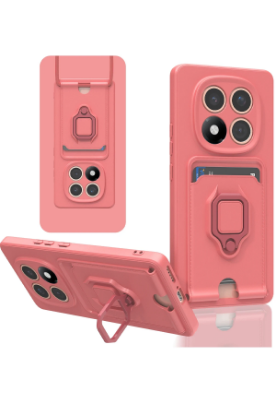 Newface Xiaomi Redmi Note 14 Pro Plus Kılıf Zuma Kartvizitli Yüzüklü Silikon - Pembe resmi