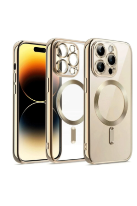 Newface iPhone 12 Pro Kılıf Kross Magneticsafe Kapak - Gold resmi
