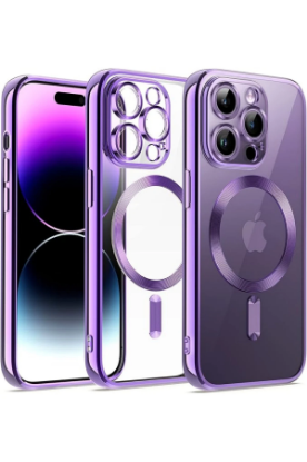 Newface iPhone 12 Pro Kılıf Kross Magneticsafe Kapak - Mor resmi