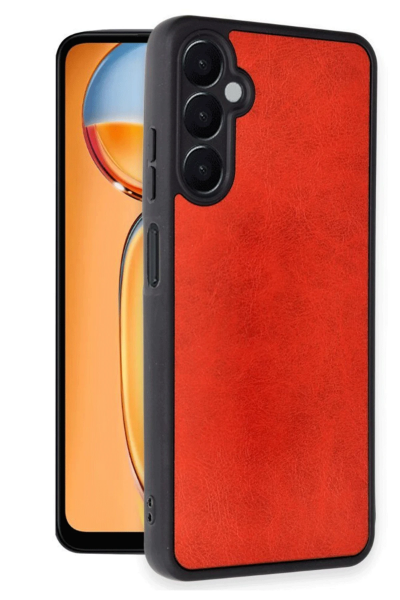 Newface Samsung Galaxy A26 Kılıf Aras Deri Kapak - Kırmızı resmi