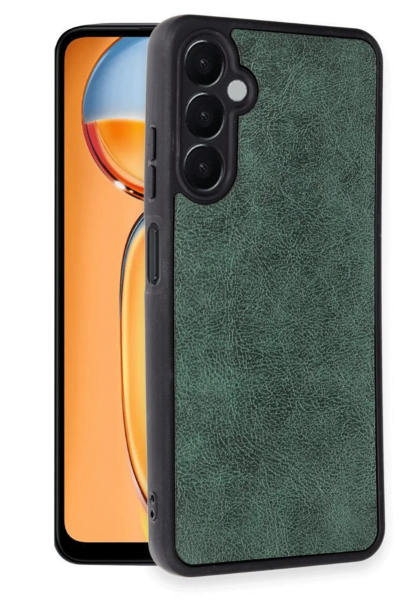 Newface Samsung Galaxy A26 Kılıf Aras Deri Kapak - Koyu Yeşil resmi