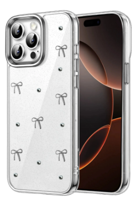 Newface Apple iPhone 14 Pro Max Fiyonk Desenli Kapak - Desen 1 resmi