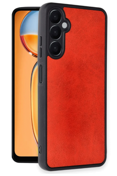 Newface Samsung Galaxy A36 Kılıf Aras Deri Kapak - Kırmızı resmi