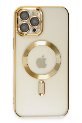 Newface iPhone 12 Pro Max Kılıf Kross Magneticsafe Kapak - Gold resmi