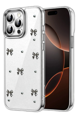 Newface Apple iPhone 14 Pro Max Fiyonk Desenli Kapak - Desen 5 resmi