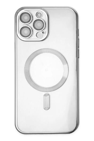 Newface iPhone 13 Pro Kılıf Kross Magneticsafe Kapak - Gümüş resmi