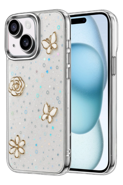 Newface Apple iPhone 15 Fiyonk Desenli Kapak - Desen 10 resmi