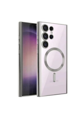 Newface Samsung Galaxy S22 Ultra Kılıf Kross Magneticsafe Kapak - Gümüş resmi