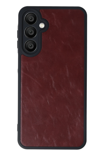 Newface Samsung Galaxy A16 5G Kılıf Aras Deri Kapak - Bordo resmi