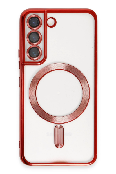 Newface Samsung Galaxy S22 Kılıf Kross Magneticsafe Kapak - Kırmızı resmi