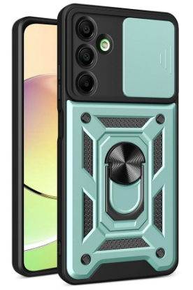 Newface Samsung Galaxy A26 Kılıf Pars Lens Yüzüklü Silikon - Yeşil resmi