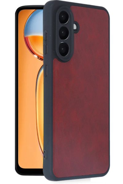 Newface Samsung Galaxy A26 Kılıf Aras Deri Kapak - Bordo resmi