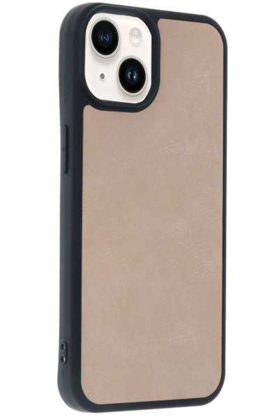 Newface iPhone 14 Kılıf Aras Deri Kapak - Pudra resmi