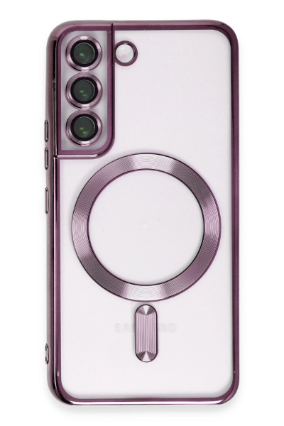 Newface Samsung Galaxy S22 Kılıf Kross Magneticsafe Kapak - Mor resmi