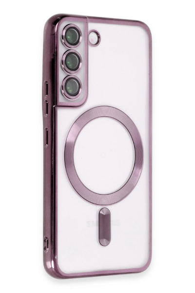 Newface Samsung Galaxy S22 Kılıf Kross Magneticsafe Kapak - Mor resmi