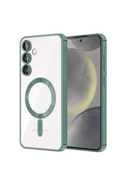 Newface Samsung Galaxy S23 Kılıf Kross Magneticsafe Kapak - Koyu Yeşil resmi