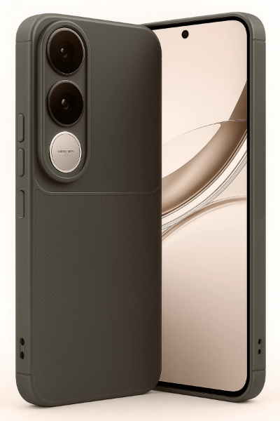 Newface Vivo V50 Lite 4G Auto Focus Karbon Kapak - Kahverengi resmi