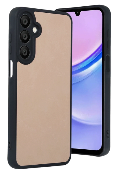 Newface Samsung Galaxy A15 4G Kılıf Aras Deri Kapak - Pudra resmi