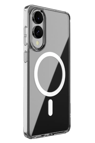 Newface Samsung Galaxy S25 Edge Kılıf Magneticsafe Şeffaf Silikon - Şeffaf resmi