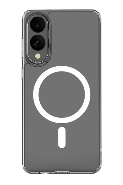 Newface Samsung Galaxy S25 Edge Kılıf Magneticsafe Şeffaf Silikon - Şeffaf resmi