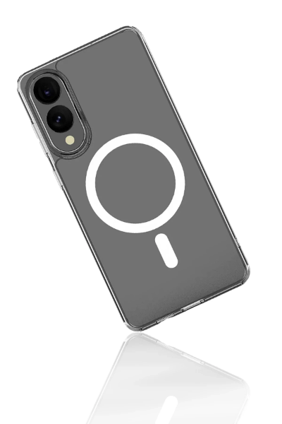 Newface Samsung Galaxy S25 Edge Kılıf Magneticsafe Şeffaf Silikon - Şeffaf resmi